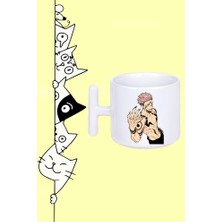 Ryomen Sukuna Karakter Jujutsu Kaisen Anime Tasarım Baskılı Beyaz T Sap Kupa Bardak