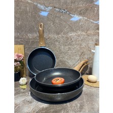 Elvira Granit 3 Parça Tava Set-Siyah