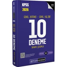 Pegem 2026 Kpss Genel Yetenek Genel Kültür 10 Deneme Çözümlü Pegem Akademi Yayınları