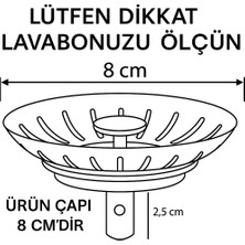 2 Adet Çöpmak 8 cm Paslanmaz Çelik Lavabo Evye Gider Süzgeci (Sifon Süzgeci) – Tıkanıklık Önleyici
