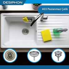2 Adet Çöpmak 8 cm Paslanmaz Çelik Lavabo Evye Gider Süzgeci (Sifon Süzgeci) – Tıkanıklık Önleyici