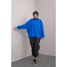 3044 - Rahat, Salaş Basic Kadın Uzun Sweatshirt