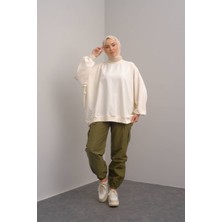 3044 - Rahat, Salaş Basic Kadın Uzun Sweatshirt