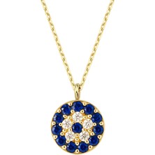 Altın Nazar Boncuğu Kolye KLY00199