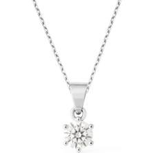 Tektaş Beyaz Altın Kolye