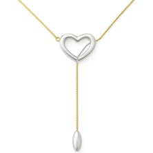 Badem Modeli Altın Kalp Kolye