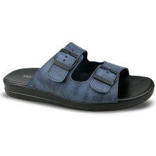 Ceyo Erkek Çift Kemerli Rahat Terlik Grande-5