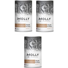 Molly Kuzu Etli ve Patatesli Soslu Köpek Konservesi 400 gr x 3 Adet