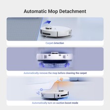 Ezviz RS20 Max Robot Süpürge, Hepsibirarada, Kendi Kendine Temizleme, 13000PA, Kameralı Devriye, Iki Yönlü Konuşma, Anti-Fırça Dolaşma, Kamera ve Lds Navigasyon, Sıcak Su 60°c, Otomatik Boşaltma