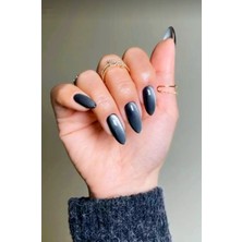 Cat Eye Takma Tırnak Seti 12 Adet - (Yapışkanlı Yansımalı Kedi Göz 12 Adet )