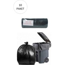 Hantal Boy Çöp Torbası 100 x 150 cm 10 Lu Rulo x 10 Paket = 100 Adet (Siyah)