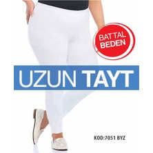 Star Kadın Beyaz Saf Pamuk Uzun Tayt