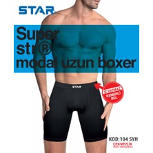 Star 3 Lü Erkek Modal Kemerli Uzun Boxer