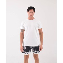 Star Erkek Beyaz Regular Kesim Basic T-Shirt