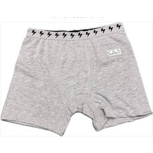 Star 3lü Gri Erkek Çocuk Beli Kemerli Lycralı Boxer