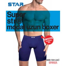 Star 3 Lü Erkek Modal Kemerli Uzun Boxer