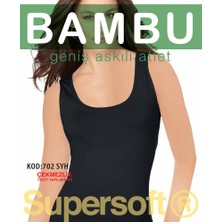 Star Kadın Siyah  Organik Bambu Geniş Askılı Atlet