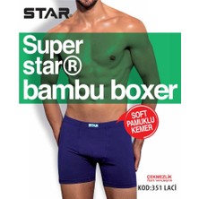 Star 3 Lü Erkek Organik Bambu Pamuklu Kemer Boxer