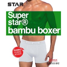 Star 3 Lü Erkek Organik Bambu Beli Kemerli Boxer
