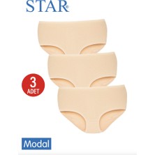 Star Kadın 3 Lü Ten Modal Iz Yapmaz Bato Külot