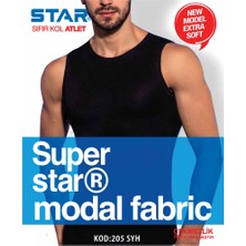 Star 3 Lü Erkek Modal Sıfır Yaka  Sıfırkol T-Shirt