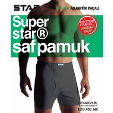 Star 3 Lü Erkek Saf Pamuk Paçalı Külot