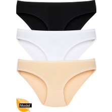 Star Kadın 3 Lü Asorti Moal Iz Yapmaz  Bikini Külot