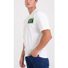 Star Erkek Beyaz Oversize Hello Star Baskılı T-Shirt