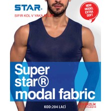 Star Erkek Lacivert Modal V Yaka Sıfır Kol Atlet