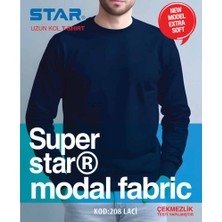 Star Erkek Modal Uzun Kol V Yaka T-Shirt