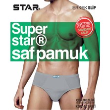 Star 3 Lü Erkek Saf Pamuk Slip Külot