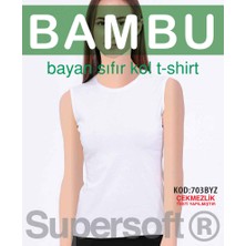 Star 3 Lü Kadın Bambu Sıfır Yaka Sıfır Kol Atlet