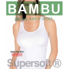 Star 3 Lü Kadın Bambu Geniş Askılı Atlet