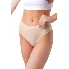 Kadın 5'li Organik Pamuk Fitilli Bikini Külot Bk2-Ten