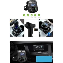 Araç Bluetooth Fm Transmitter Cihazı 2 USB 1 Pd Oto Çakmaklık Şarj Aleti Müzik Kiti
