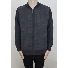 Santa Fistan Store Erkek Desenli Hakim Yaka Klasik Kesim Rahat Kalıp Kışlık Yünlü Astarlı Mont