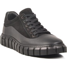 Siyah Nubuk Hakiki Deri Erkek Sneaker 2K0674-7662 M