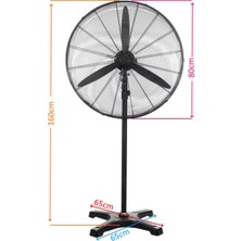 Ventus 30" Inc (75 Cm) Sanayi Tipi Ayaklı Vantilatör 200W Güç Uzaktan Kumandalı Yüksek Performanslı Fan