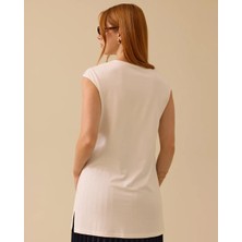 1001 Sıfır Yaka Sıfır Kol Kolsuz T-Shirt #03-25#