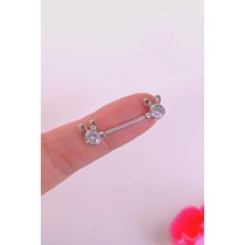 Sacce Scarves & Accessories Tavşan Kulak Nipple Piercing Mini Yıldızlı Tavşan Kulak Meme Ucu Piercingi