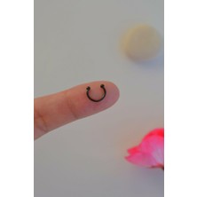 Sacce Scarves & Accessories 8 mm Siyah Mini Nokta Toplu Çelik Piercing Tragus Helix Kıkırdak Lob Daith Forward Helix