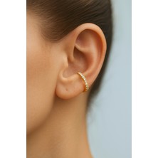 Sacce Scarves & Accessories Taşlı İnce Earcuff İnce Taşlı Sıkıştırmalı Kıkırdak Küpesi