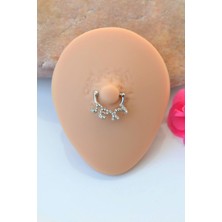 Sacce Scarves & Accessories Gümüş Renkli Sexy Yazılı Çelik Nipple Piercingi