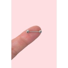 Sacce Scarves & Accessories Iki Ucu Toplu Düz Nipple Piercingi Çelik Meme Ucu Piercingi