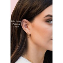Sacce Scarves & Accessories Gold Renkli Mini Üçtaşlı Zirkon Piercing Helix Kıkırdak Lob Conch