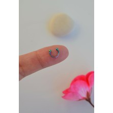 Sacce Scarves & Accessories 6 mm Hologram Renk Mini Nokta Toplu Çelik Piercing Tragus Helix Kıkırdak Lob Daith Forward Helix