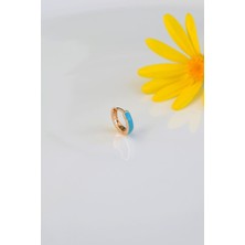 Sacce Scarves & Accessories Mavi Mineli Halka Helix Piercing Kıkırdak Küpesi