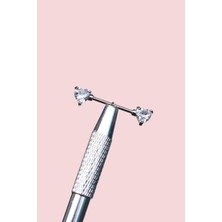 Sacce Scarves & Accessories Kalp Tektaşlı Nipple Piercing Kalp Taşlı Meme Ucu Piercingi