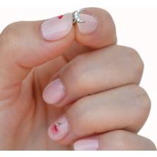 Sacce Scarves & Accessories Gümüş Renkli Taşlı Ay Figürlü Piercing Helix Kıkırdak Conch Lob