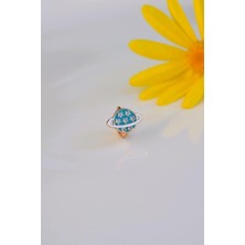 Sacce Scarves & Accessories Mavi Gezegen Helix Küpesi Satürn Yıldızlı Piercing Gezegen Kıkırdak